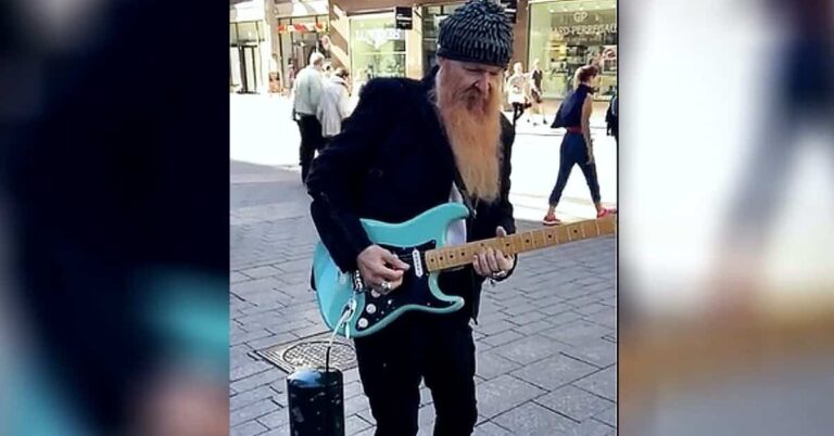 Phenomenal Street Performance of Billy Gibbons from ZZ Top