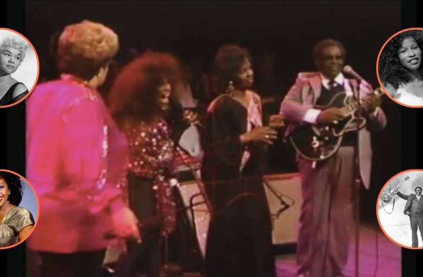 Live performance of Ain’t Nobody Business by B.B. King, Etta James, Gladys Knight, and Chaka Khan at Ebony Showcase Theatre, Los Angeles, 1987