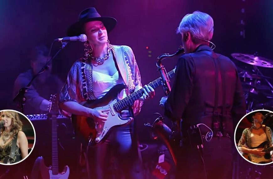 Ana Popovic playing guitar during Blues for Mrs. Pauline live in Belgium
