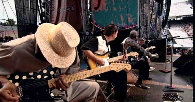 B.B. King, Buddy Guy, Jimmie Vaughan and Eric Clapton – Rock Me Baby – Live