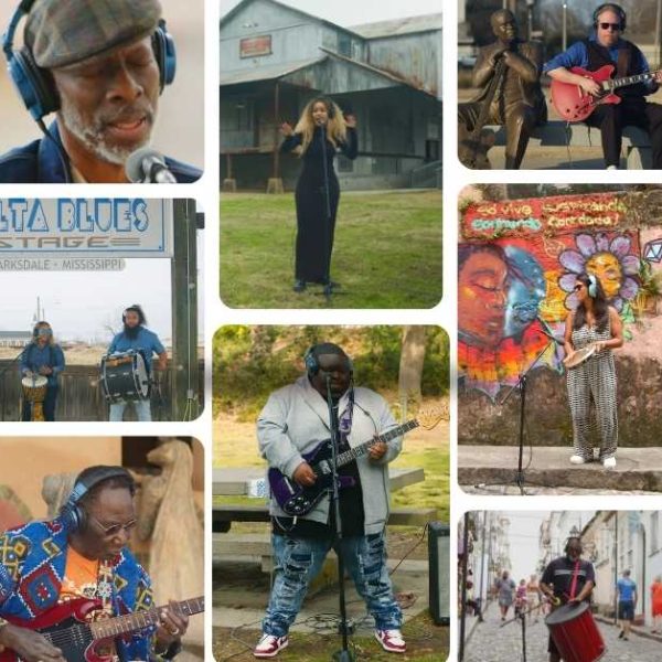 Crossroads Song Around The World performance featuring global artists, presented by Playing For Change and Visit Mississippi