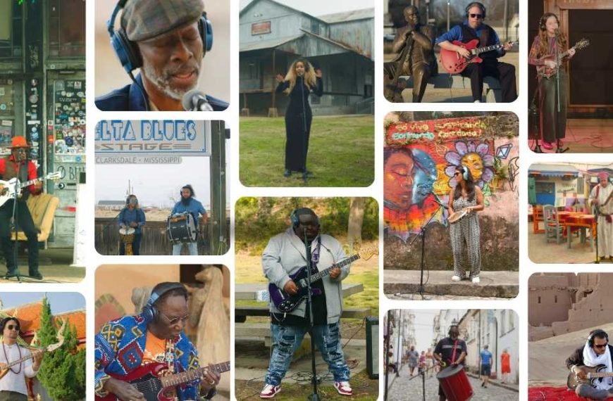 Crossroads Song Around The World performance featuring global artists, presented by Playing For Change and Visit Mississippi