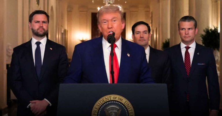 President Trump Addresses The Nation After US Bombs Three Nuclear Sites in Iran